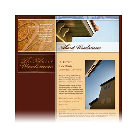 Baypointe Homes Villas at Woodsmere website