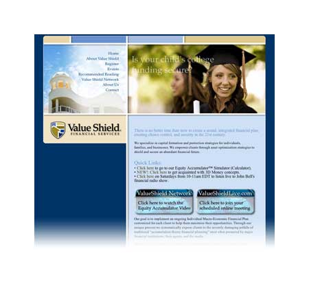 Value Shield Financial Services website valueshield.com